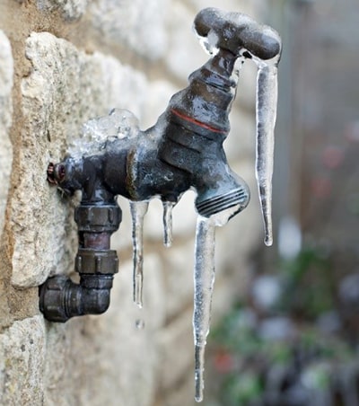 Frozen Outdoor Faucet