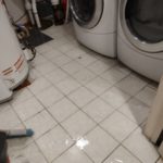 Groundwater mixed with sewer water in someone's basement bathroom