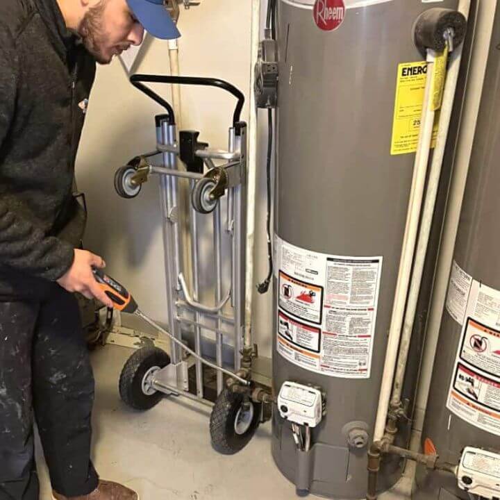 Professional water heater installation by a Rocket Plumbing technician in Chicago.