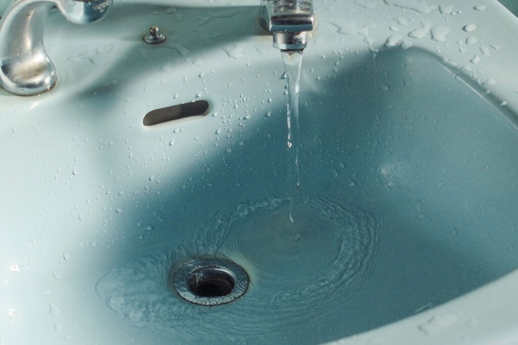 A clogged sink